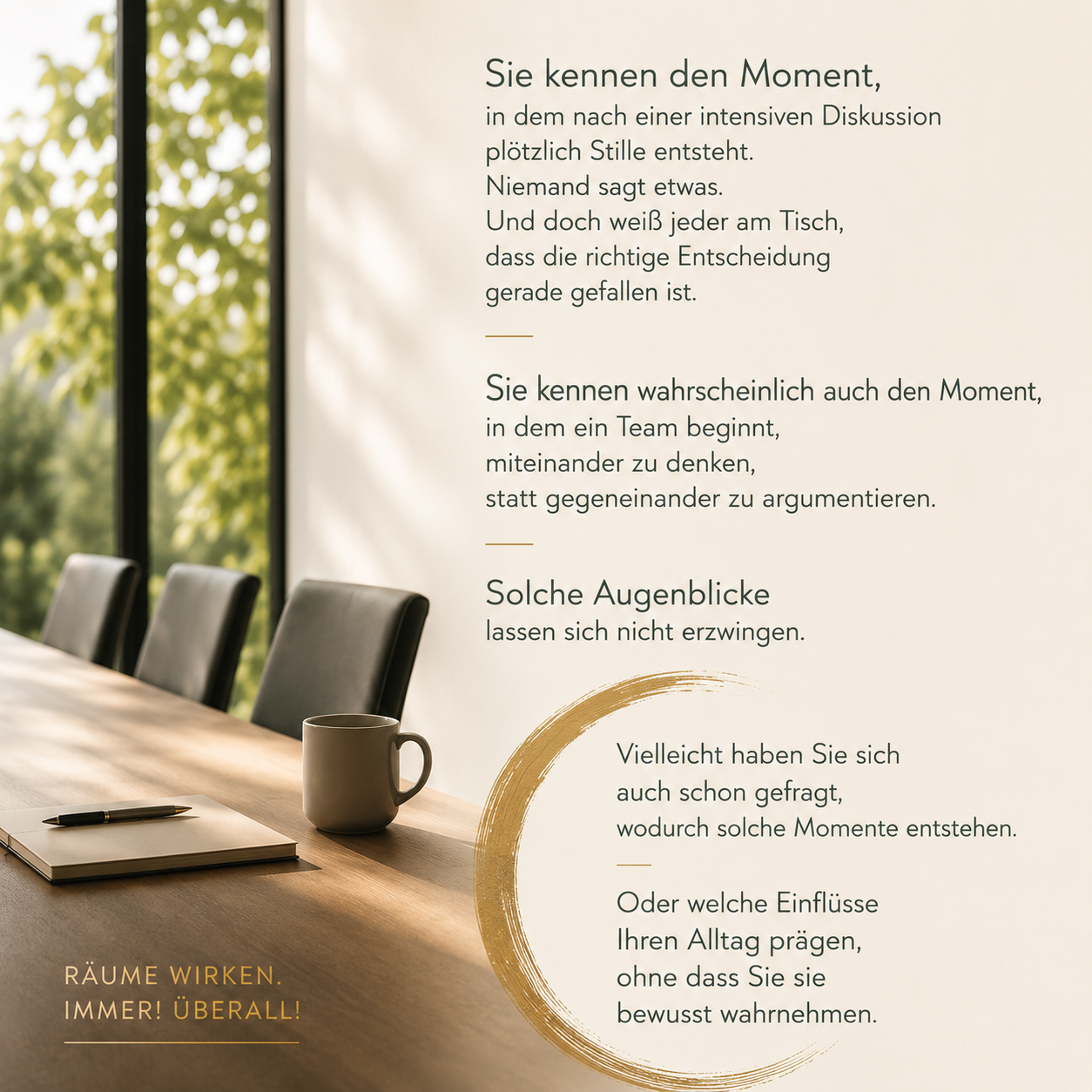 Ein inspirierender Moment in einem Besprechungsraum