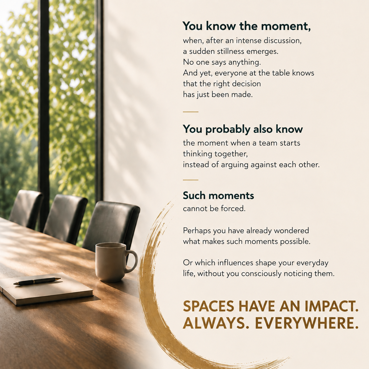 Meeting room – spaces have an impact