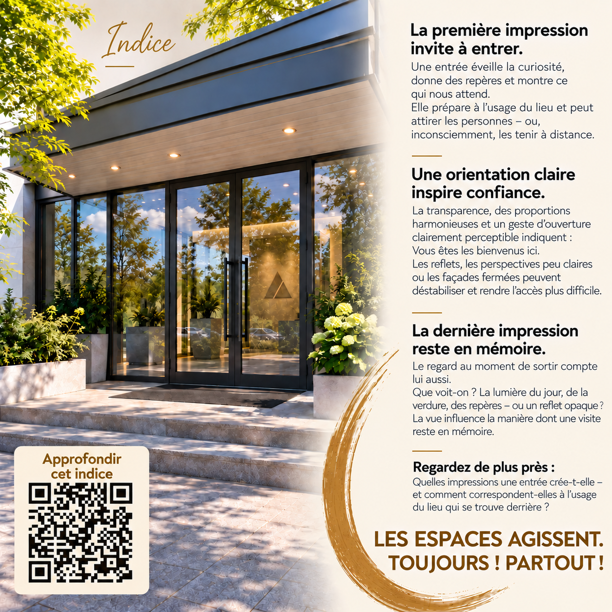 Indice 02 – Le hall d'entrée et l'effet de la première et de la dernière impression.