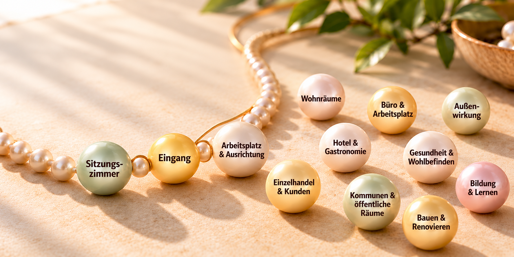 Die Spurensuche geht weiter: Drei Indizien sind bereits als Perlen aufgefädelt. Weitere Themen warten darauf, entdeckt zu werden.